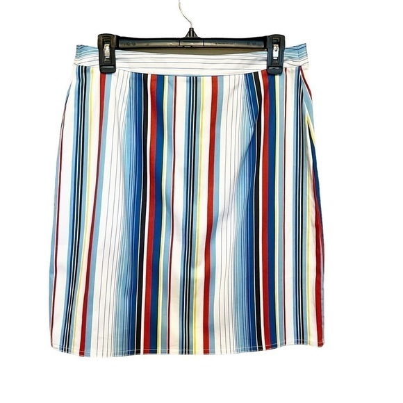 Brooks Brothers Skirt Women’s Size 6 NWT Striped A Line Button Front Golf Preppy - Picture 2 of 5